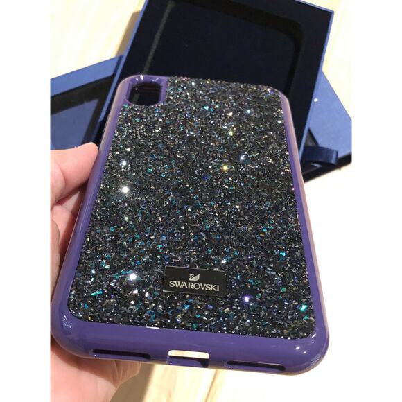 Swarovski GLAM ROCK SMARTPHONE IPHONE XS MAX Case In Purple - Picture 5 of 11